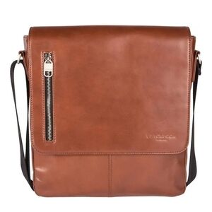 Blackbook Travel Co. Banner Messenger Bag In Cognac